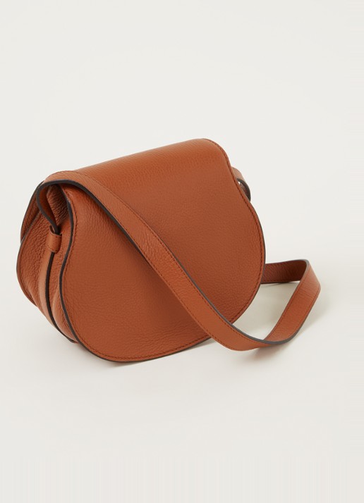 Chloé Marcie Small crossbodytas van kalfsleer - achterkant 6 roestbruin
