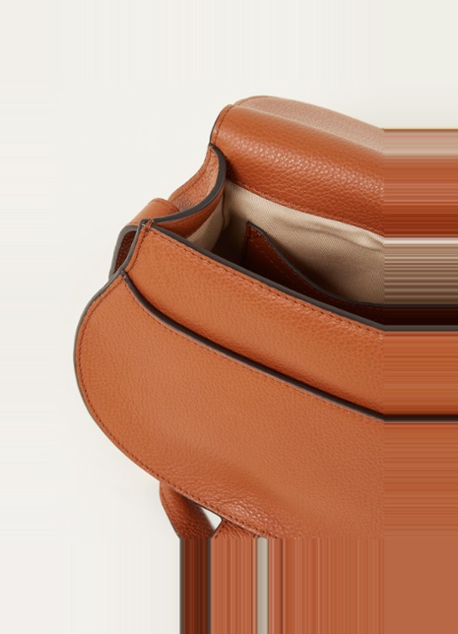 Chloé Marcie Small crossbodytas van kalfsleer - detail 3 roestbruin