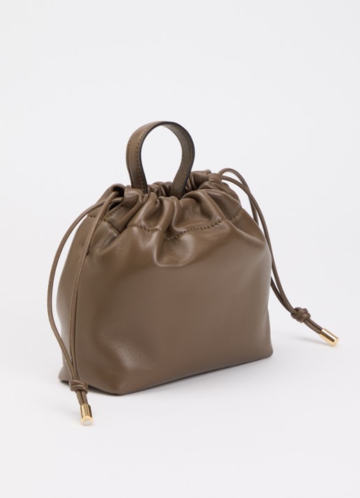 Chloé Mini Icons schoudertas van lamsleer - achterkant 6 lichtbruin