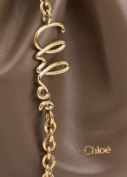 Chloé Mini Icons schoudertas van lamsleer - detail 4 lichtbruin