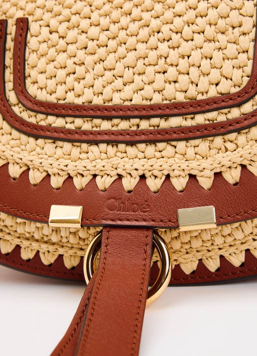Chloé Mini Marcie schoudertas van kalfsleer - detail 4 roestbruin