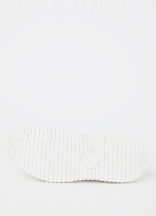 Chloé Nama sneaker met gebreid bovenwerk en suède details - detail 5 wit