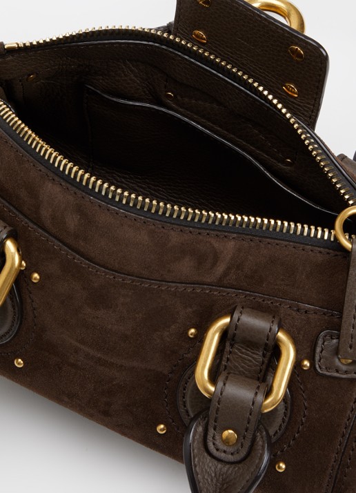 Chloé Paddington Small handtas van kalfssuède - detail 3 bruin