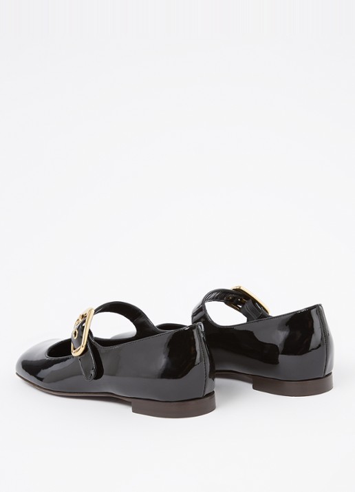 Chloé Polly ballerina van leer - achterkant 5 zwart