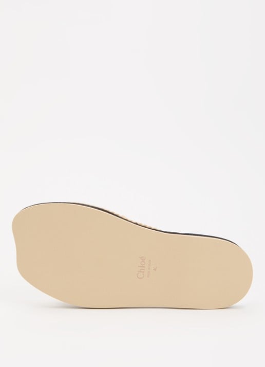 Chloé Sand slipper met logo - detail 3 beige