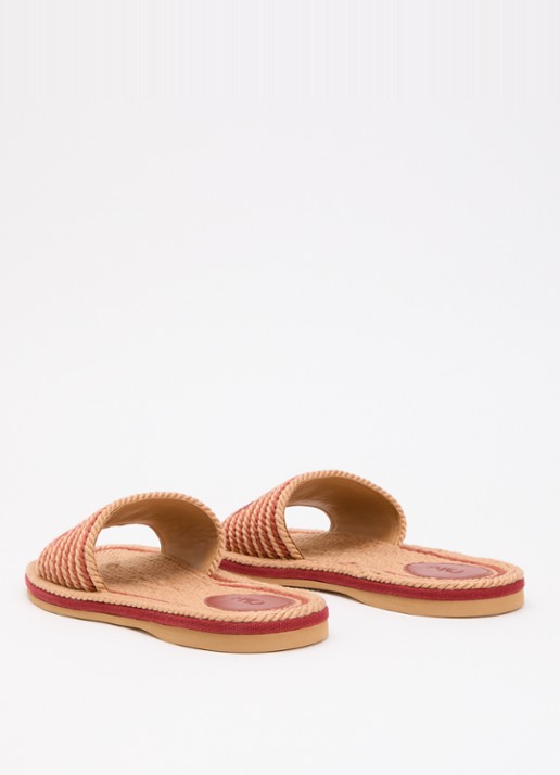 Chloé Slipper met logo - achterkant camel