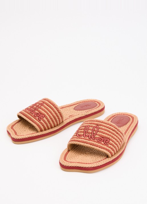 Chloé Slipper met logo - detail 3 camel