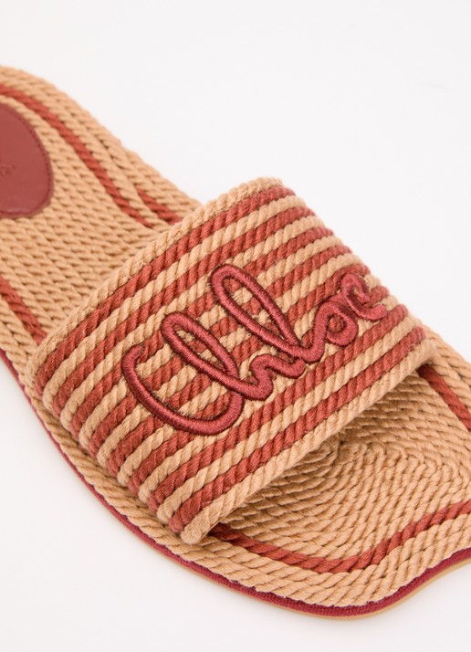 Chloé Slipper met logo - detail 6 camel