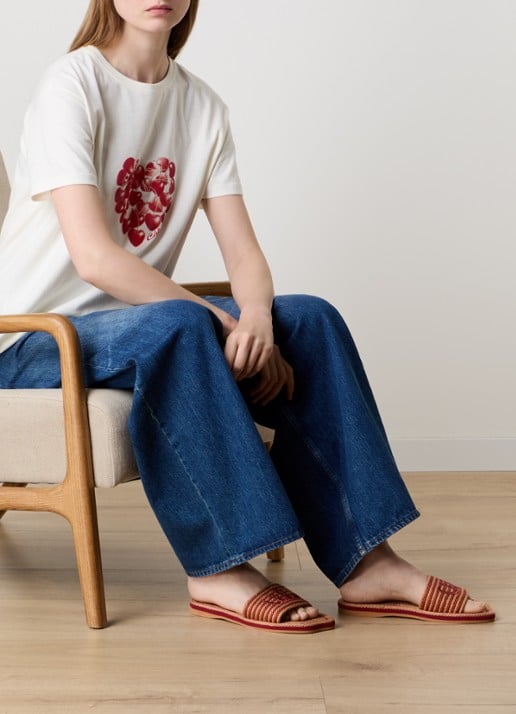 Chloé Slipper met logo - voorkant 6 camel