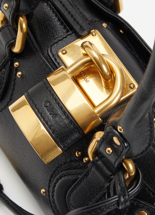 Chloé Small Paddington handtas van leer  - detail 6 zwart