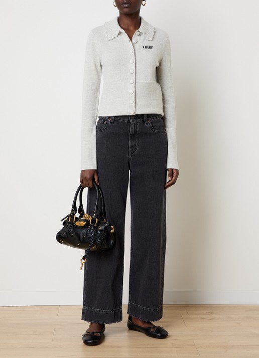 Chloé Small Paddington handtas van leer  - voorkant 2 zwart