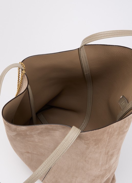 Chloé Spin shopper van kalfsleer - detail 4 lichtgrijs