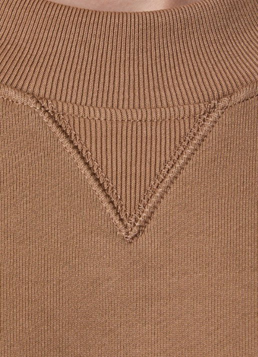 Chloé Sweater met flock logoprint - detail 4 camel