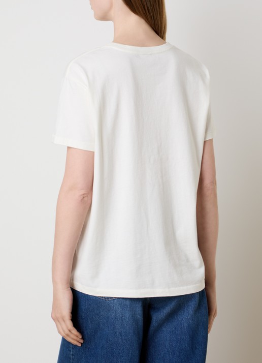 Chloé T-shirt met print - achterkant gebroken wit