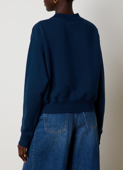Chloé Tanktop met ribstructuur en logoborduring - achterkant 5 donkerblauw