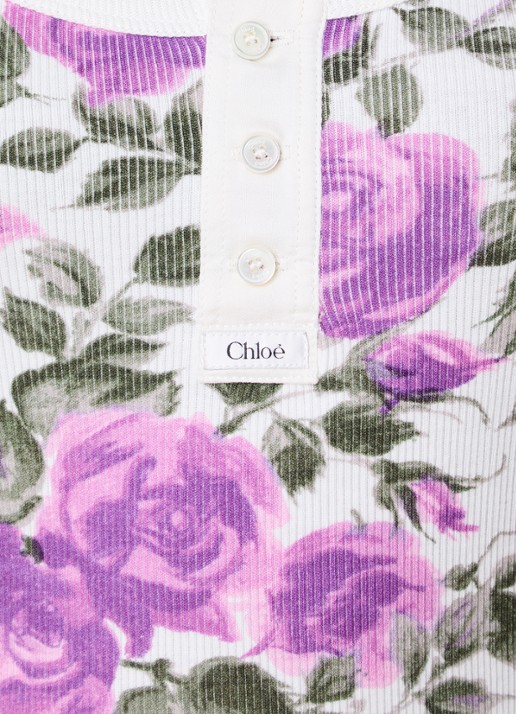Chloé Top met bloemenprint - detail 4 paars