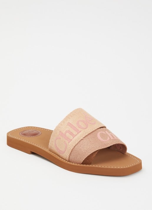 Chloé Woody slipper met logo
