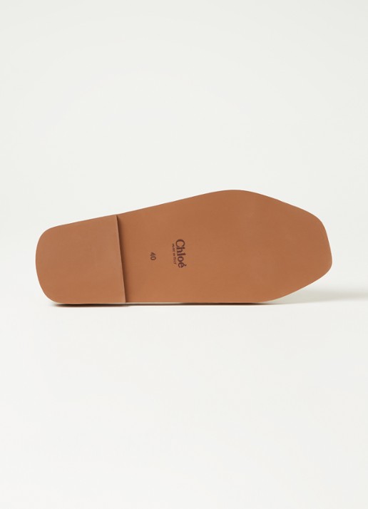 Chloé Woody slipper van kant - detail 3 beige