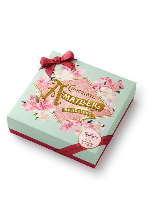 Chocolate Amatller Chocolade met fruit- of koffievulling in giftbox 24 stuks
