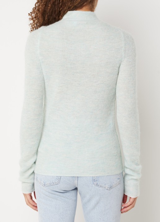 Cinque Cicludy fijngebreide pullover in alpaca wolblend - achterkant 4 mint