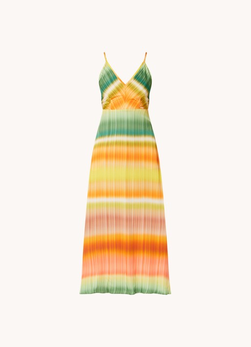 CINQUE Cidesano maxi jurk met dip-dye dessin - voorkant 3 oranje