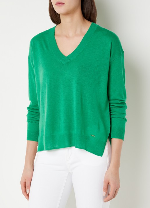 Cinque Cijill fijngebreide pullover in kasjmierblend met V-hals