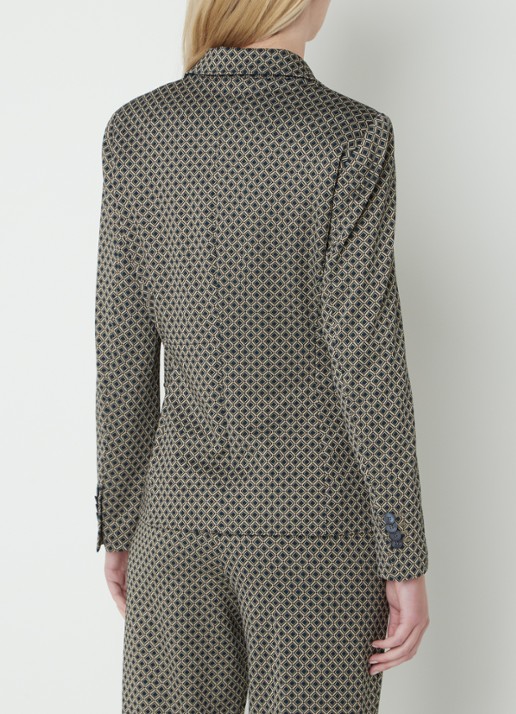 Cinque Cilarni blazer met print en schoudervulling - achterkant donkerbeige