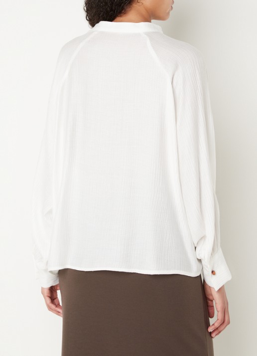 CINQUE Cipalmino oversized tuniek  met structuur - achterkant 2 wit