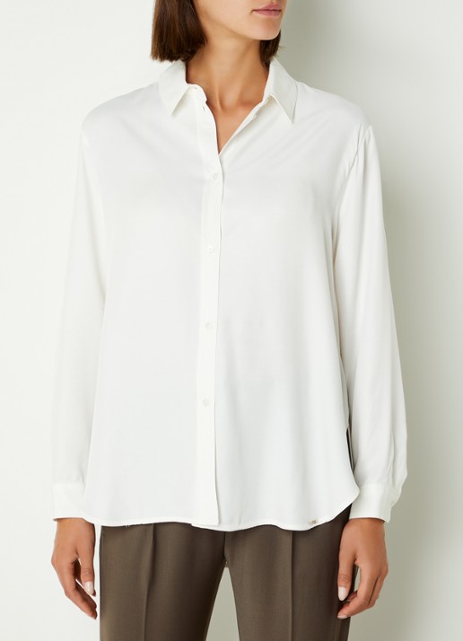 Cinque Ciparis blouse van satijn  - detail 4 wit