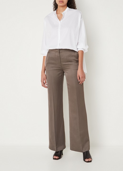 CINQUE Cipimms oversized blouse met ballonmouw - voorkant 2 wit