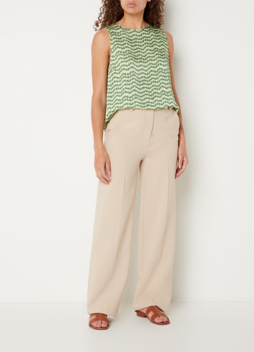 CINQUE Citoni top met grafische print en knoopdetails - voorkant 3 groen