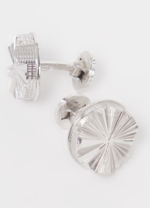 City Cufflinks The Hague City manchetknopen van zilver - detail 3 zilver