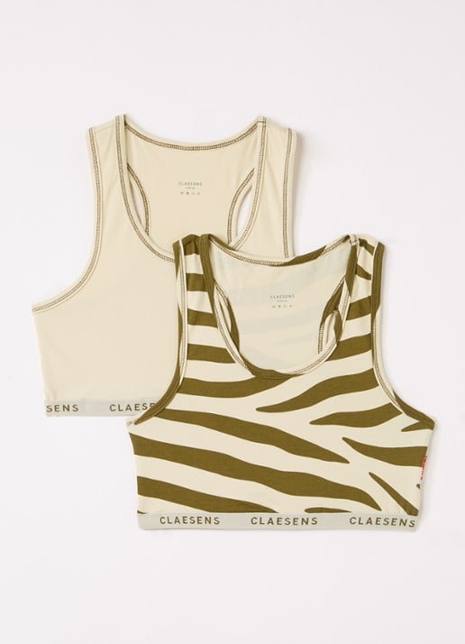 Claesens Crop top met print  in 2-pack
