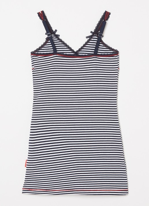 Claesens Nachthemd met streepprint - achterkant donkerblauw
