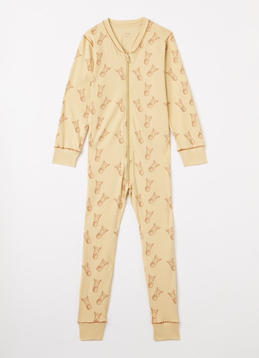Claesens Pyjama met print - voorkant lichtgeel