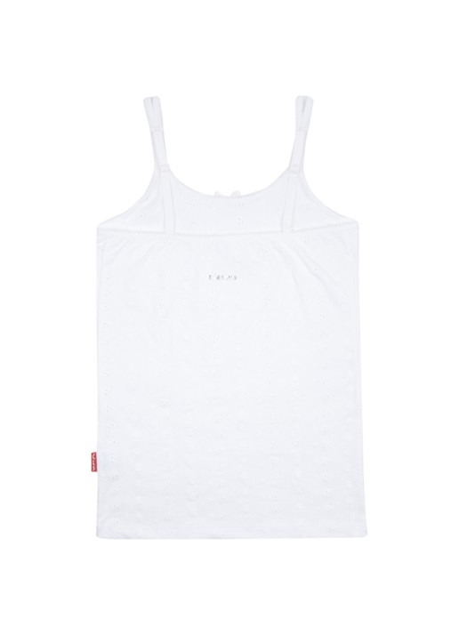 Claesens Singlet met broderie - achterkant 2 wit