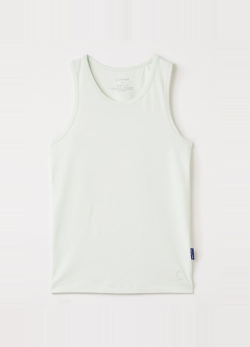 Claesens Singlet van katoen - voorkant lindegroen