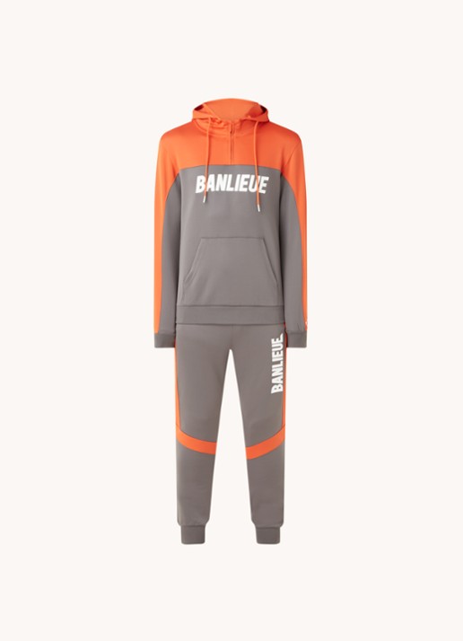 Clan de Banlieue 3D trainingspak met logoprint - voorkant 2 grijs