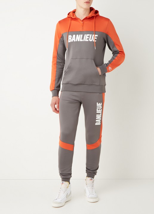 Clan de Banlieue 3D trainingspak met logoprint - voorkant 3 grijs