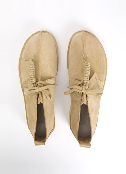 Clarks Originals Desert Trek veterschoen van suède - detail 3 beige