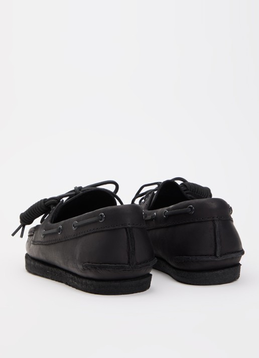 Clarks Originals Godney Boat bootschoen van leer - achterkant 2 zwart