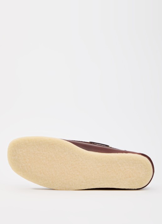 Clarks Originals Godney Boat bootschoen van leer - detail 5 kastanjebruin