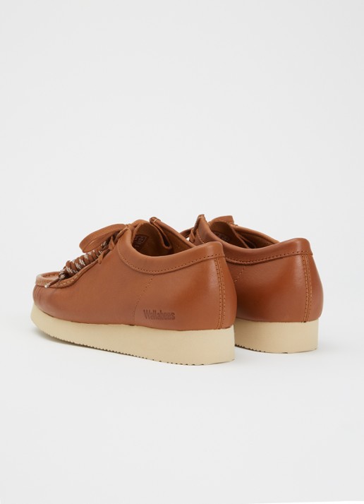 Clarks Originals Wallabee veterschoen van leer  - achterkant bruin