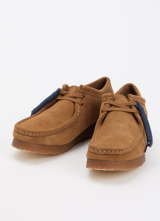 Clarks Originals Wallabee veterschoen van suède - detail 3 cognac