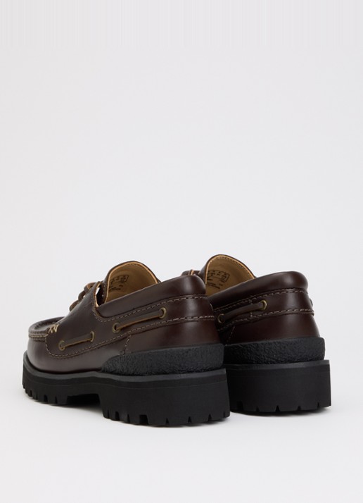 Clarks Originals Yukoner bootschoen van leer - achterkant 4 donkerbruin