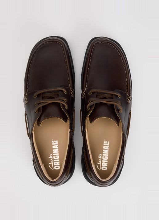 Clarks Originals Yukoner bootschoen van leer - detail 2 donkerbruin