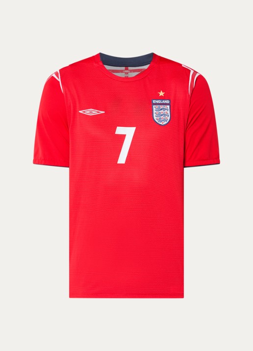 Classic Football Shirts 2004-06 England Beckham voetbalshirt - voorkant 2 rood