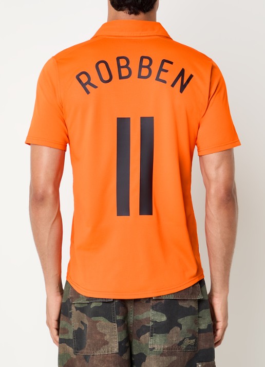 Classic Football Shirts 2006-08 Netherlands Robben voetbalshirt - detail oranje