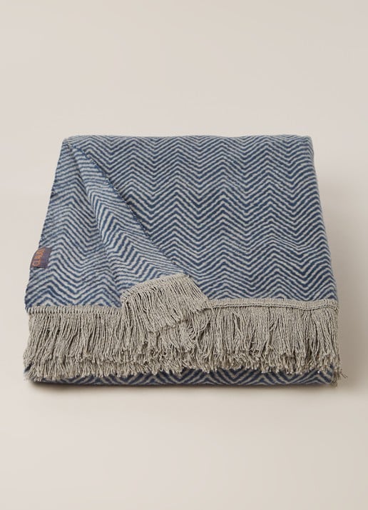 Claudi Claudi plaid 150 x 200 cm - voorkant 3 blauw
