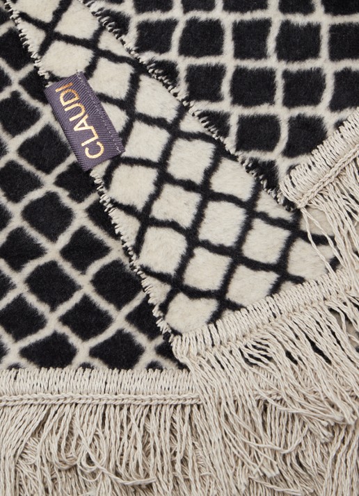 Claudi Colly plaid in katoenblend 150 x 200 cm - detail 3 zwart
